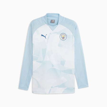 Manchester City Pre-match Sweatshirt, Silver Sky-Lake Blue, small