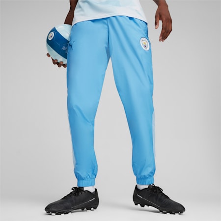 Pantalon tissé d'avant-match 23/24 Manchester City, Regal Blue-Silver Sky, small