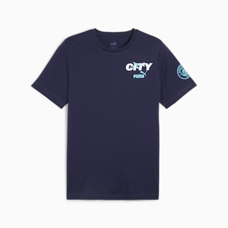 Manchester City Ftblicons T-Shirt, PUMA Navy-PUMA White, small