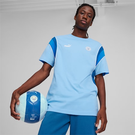 Camiseta Manchester City FtblArchive, Team Light Blue-Lake Blue, small