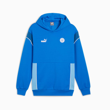 Manchester City FtblArchive Men's Hoodie, Racing Blue-Team Light Blue, small-AUS