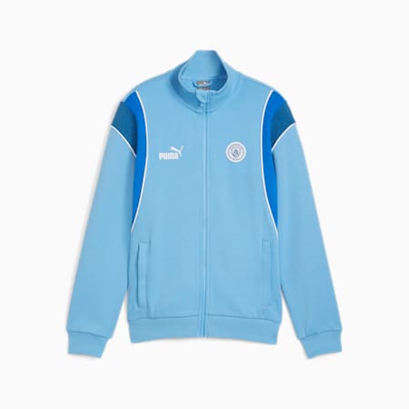 Manchester City FtblArchive Big Kids' Track Jacket, Team Light Blue-Racing Blue, small