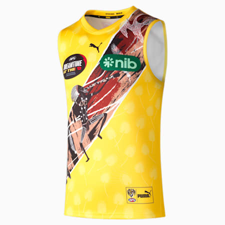 Richmond Football Club Replica Dreamtime Guernsey - Youth 8-16 years, Puma Black-Vibrant Yellow-RFC, small-AUS