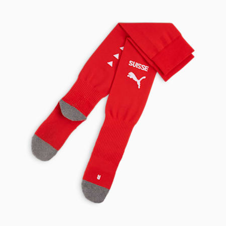 Chaussettes de football à logo de l’équipe de Suisse, PUMA Red-PUMA White, small