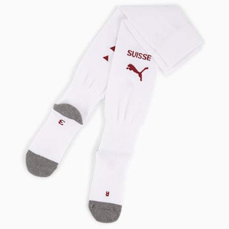 Calze da calcio logo Svizzera, PUMA White-Team Regal Red, small