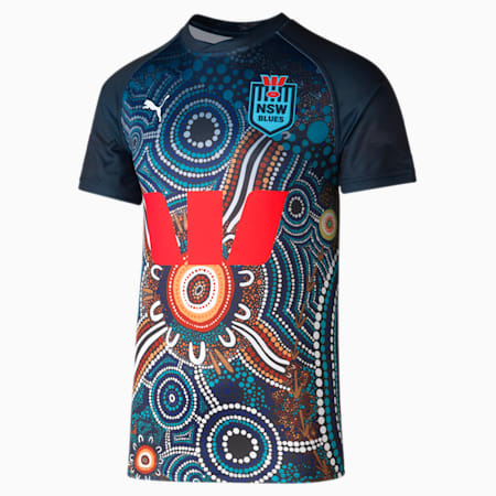 NSW Blues Replica Indigenous Jersey - Youth 8-16 years, Bel Air Blue-NSW Blues Rep Indi, small-AUS