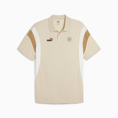 Manchester City FtblArchive Men's Polo, Granola-Frosted Ivory, small