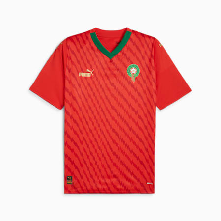 Morocco 23/24 Men's World Cup Home Jersey, PUMA Red-Power Green, small-AUS
