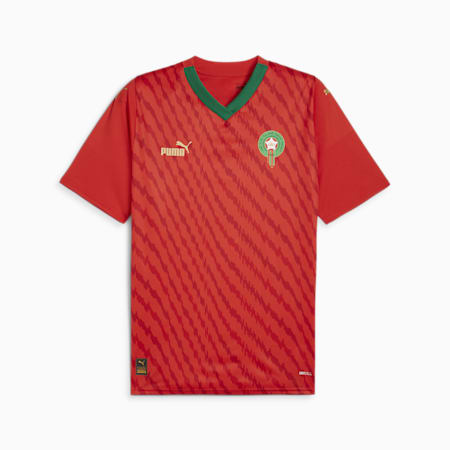 Morocco 23/24 Men's World Cup Home Jersey, PUMA Red-Power Green, small-AUS