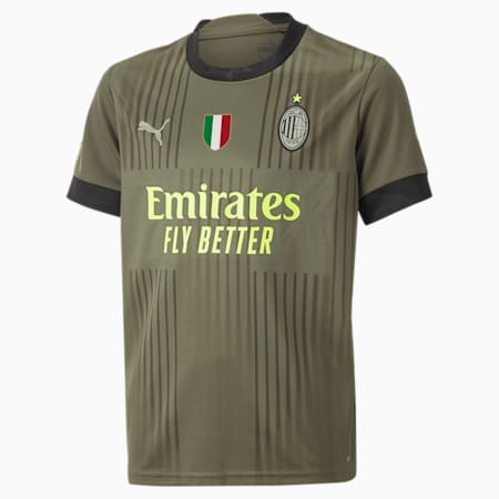 A.C. Milan Third 22/23 Replica Jersey With Scudetto Youth, Dark Green Moss-Spring Moss, small