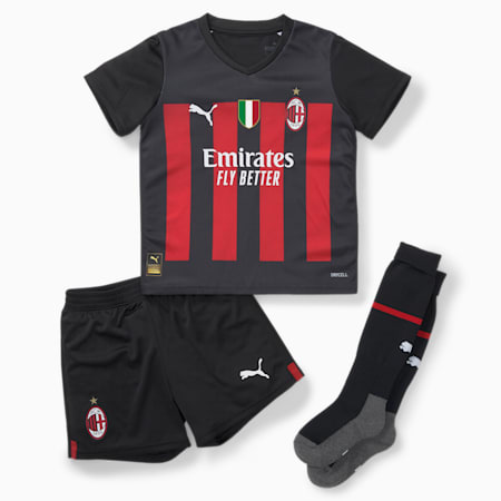 Mini completo A.C. Milan Home 22/23 con Scudetto, Puma Black-Tango Red, small