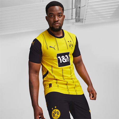 Borussia Dortmund 24/25 Authentic thuisshirt voor heren, Faster Yellow-PUMA Black, small