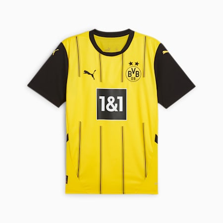 Męska koszulka domowa Borussia Dortmund 24/25, Faster Yellow-PUMA Black, small