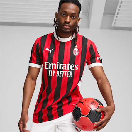 เสื้อยืดชายชุดเหย้าแท้ของทีม AC Milan ฤดูกาล 24/25, For All Time Red-PUMA Black