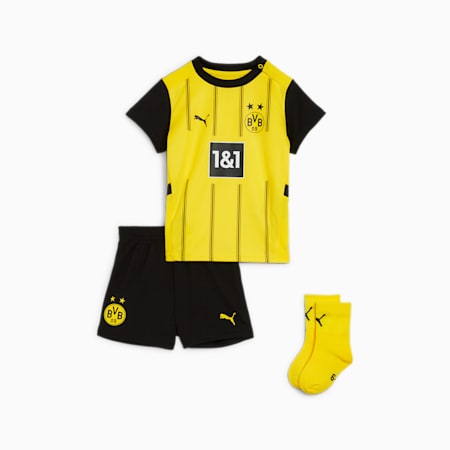 Strój domowy Borussia Dortmund 24/25 dla małych dzieci, Faster Yellow-PUMA Black, small
