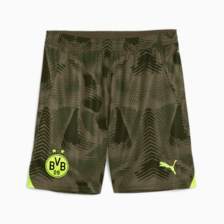 Shorts de portero Borussia Dortmund 24/25 para hombre, Olive Drab-Myrtle, small