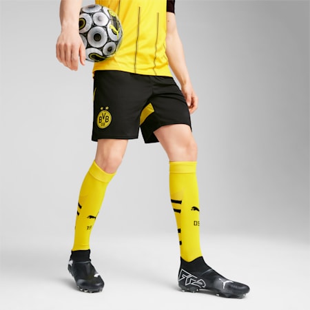 Borussia Dortmund 24/25 Shorts Men, PUMA Black-Faster Yellow, small