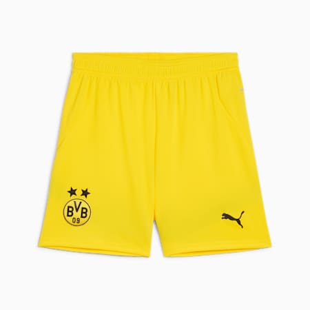 Borussia Dortmund 24/25 short voor jongeren, Faster Yellow-PUMA Black, small