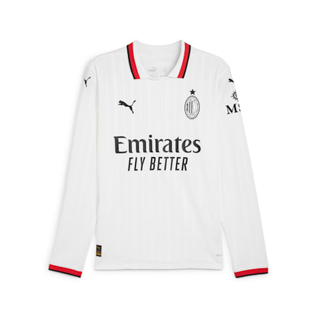 AC Milan 24/25 Away Long Sleeve Jersey Men, PUMA White, small-AUS