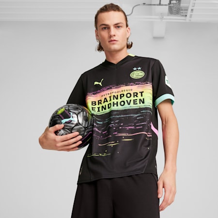 PSV Eindhoven 24/25 Away Jersey Men, PUMA Black-Yellow Alert, small