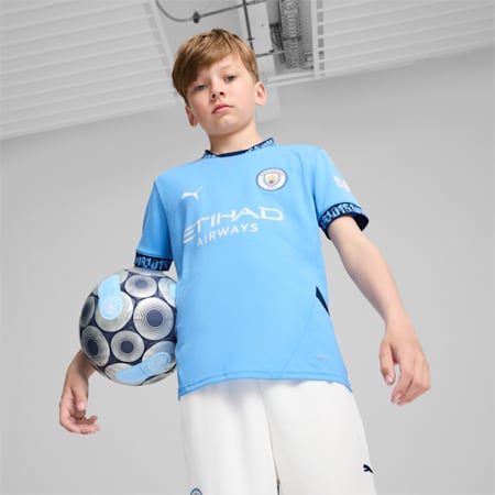 Manchester City 24/25 Home Jersey Youth, Team Light Blue-Marine Blue, small