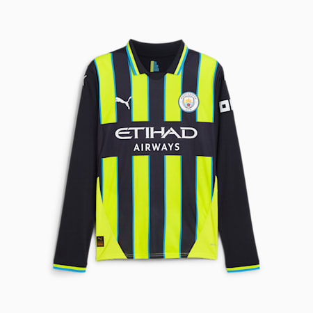 MCFC 어웨이 긴팔 레플리카 저지<br />MCFC Away Jersey Replica LS, New Navy-Yellow Glow, small-KOR