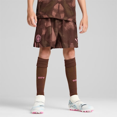 Shorts da portiere Manchester City 24/25 per ragazzi, Espresso Brown-Wild Willow, small