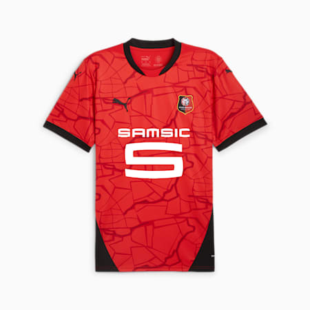 Stade Rennais F.C. 24/25 Maglia gara Home 24/25 da uomo, PUMA Red-PUMA Black, small