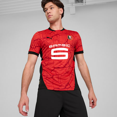 Stade Rennais F.C. 24/25 Maglia gara Home 24/25 da uomo, PUMA Red-PUMA Black, small