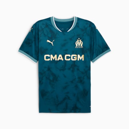 Camiseta Olympique de Marseille 2.ª equipación 24/25 para hombre, Ocean Tropic-Bold Blue, small