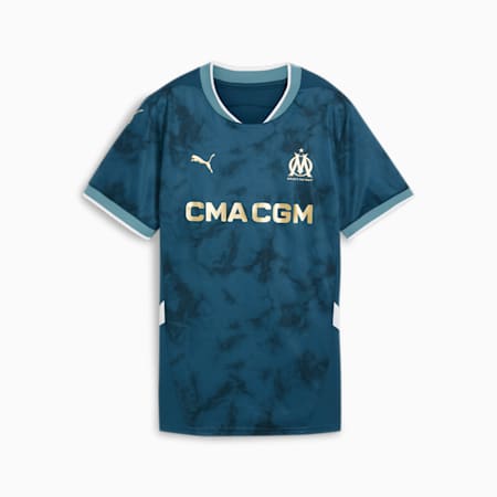 Camiseta Olympique de Marseille 2.ª equipación 24/25 para mujer, Ocean Tropic-Bold Blue, small
