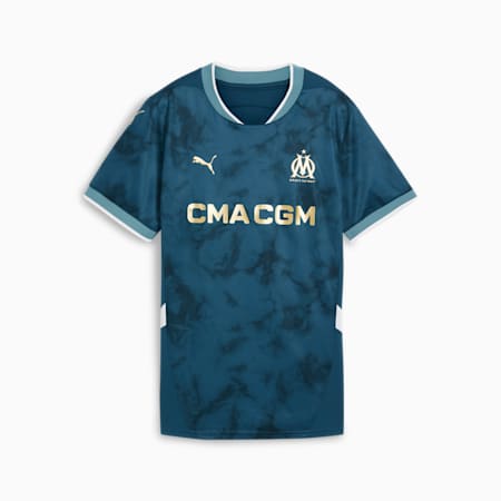 Maglia gara Away Olympique de Marseille 24/25 da donna, Ocean Tropic-Bold Blue, small