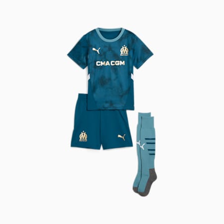 Minikit Olympique de Marseille 2.ª equipación 24/25 para niños, Ocean Tropic-Bold Blue, small