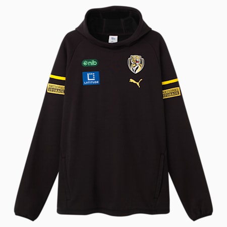 Richmond Football Club 2024 Men’s Team Hoodie, PUMA Black-Vibrant Yellow-RFC, small-AUS