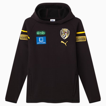 Richmond Football Club 2024 Team Hoodie - Youth 8-16 years, PUMA Black-Vibrant Yellow-RFC, small-AUS