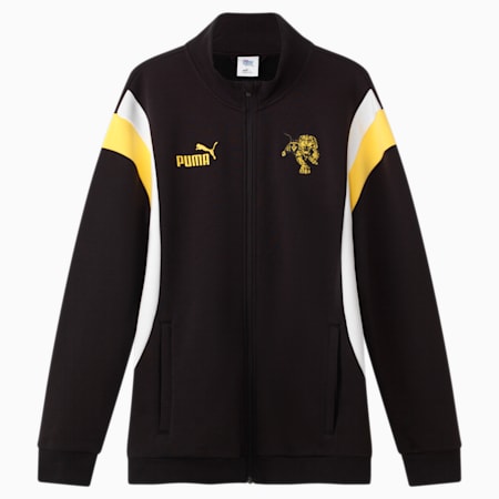Richmond Football Club 2024 Men’s Heritage Zip Up Jacket, PUMA Black-Vibrant Yellow-RFC, small-AUS