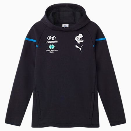 Carlton Football Club 2024 Team Hoodie - Youth 8-16 years, Dark Navy-PUMA White-CFC, small-AUS