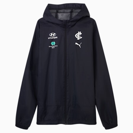 Carlton Football Club 2024 Men’s Rain Jacket, Dark Navy-CFC, small-AUS