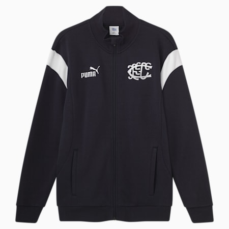 Carlton Football Club 2024 Men’s Heritage Zip Up Jacket, Dark Navy-PUMA White-CFC, small-AUS