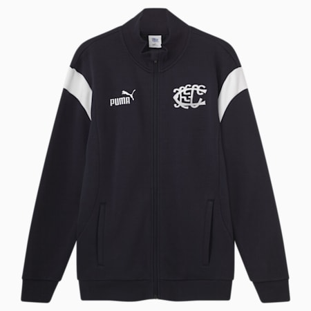 Carlton Football Club 2024 Men s Heritage Zip Up Jacket Dark Navy PUMA White CFC PUMA Carlton FC PUMA