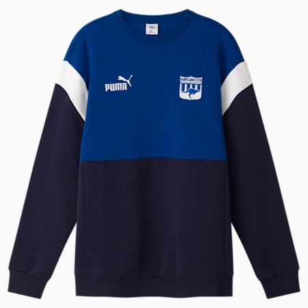 North Melbourne Football Club 2024 Unisex Heritage Crew, PUMA Navy-Surf The Web-NMFC, small-AUS