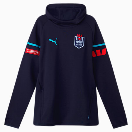 NSW Blues 2024 Men s Team Hoodie Dark Sapphire Bright Aqua NSW
