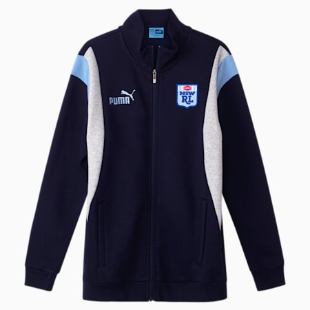 NSW Blues 2024 Men’s Heritage Zip Up Jacket, Dark Sapphire-Bel Air Blue-NSW, small-AUS