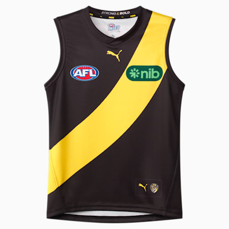 Richmond Football Club 2024 Replica Home Guernsey - Youth 8-16 years, Puma Black-Vibrant Yellow-RFC  Home Clw, small-AUS