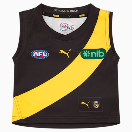 Richmond Football Club 2024 Replica Home Guernsey - Infants 0-4 years, Puma Black-Vibrant Yellow-RFC  Home Clw, small-AUS