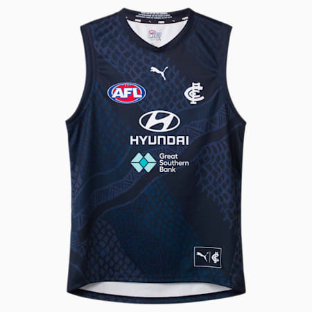 Carlton Football Club 2024 Replica Training Guernsey - Youth 8-16 years, Dark Navy-Blue Nights-CFC, small-AUS