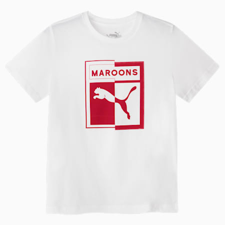 Queensland Maroons 2024 Logo Tee - Youth 8-16 years, PUMA White-QRL Maroon home, small-AUS