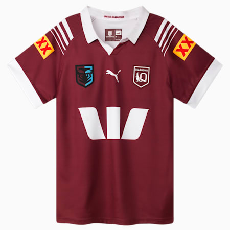 Queensland Maroons 2024 Men’s Replica Jersey, Burgundy-PUMA White-QRL Maroon home, small-AUS