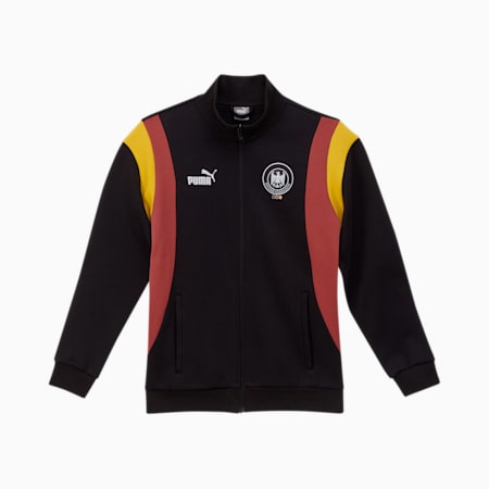 Chaqueta de chándal del archivo de la federación alemana de balonmano para hombre, PUMA Black-PUMA White, small