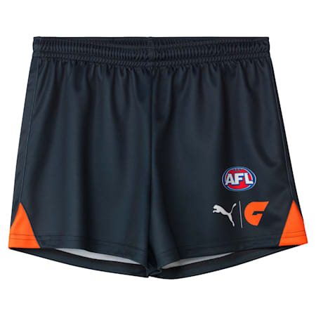 GWS Giants 2024 Men’s Replica HOME Shorts, Midnight Navy-Orange Tiger-PUMA White-GIANTS Home, small-AUS